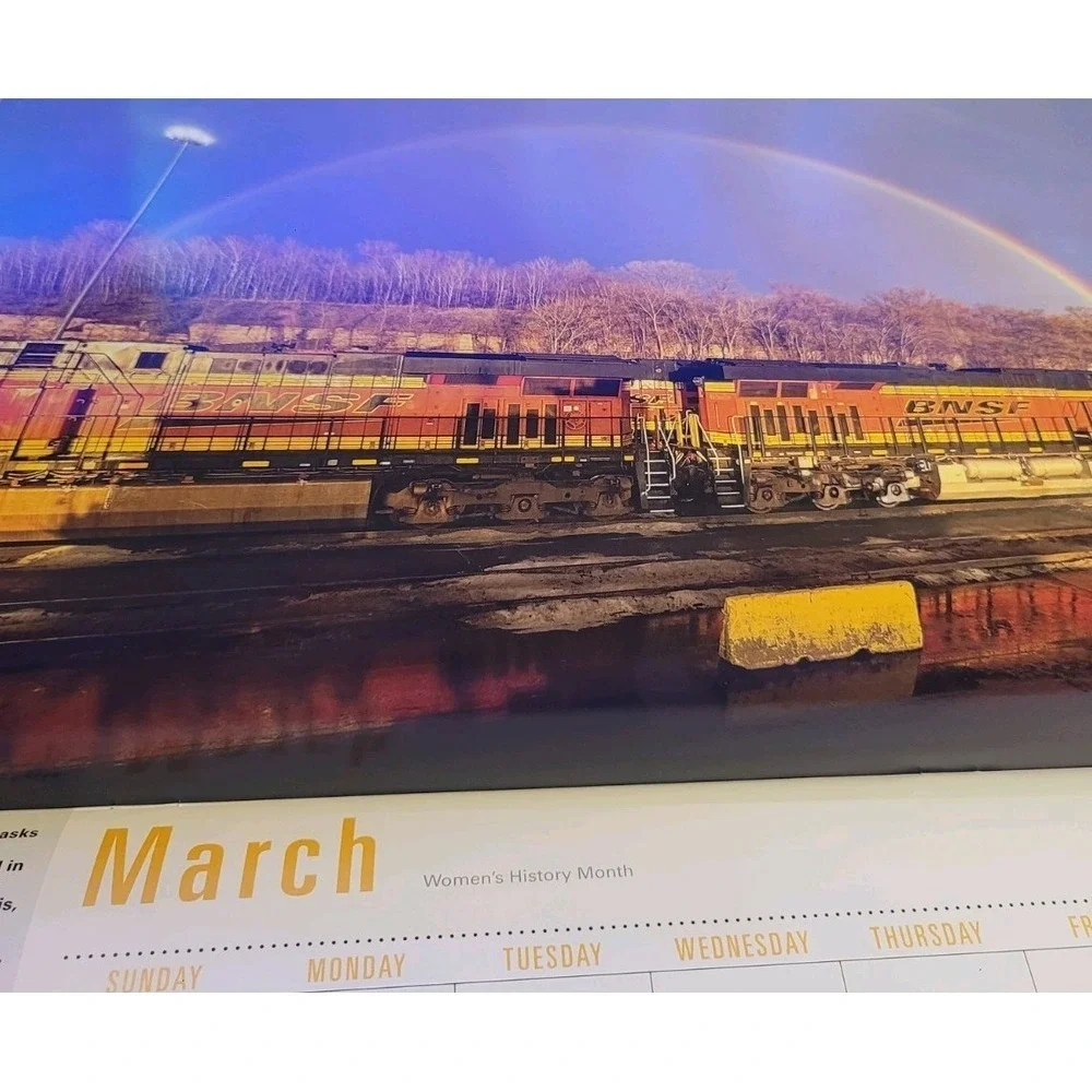2025 BNSF Burlington Northern Santa Fe Railway Calendar Train Locomotive